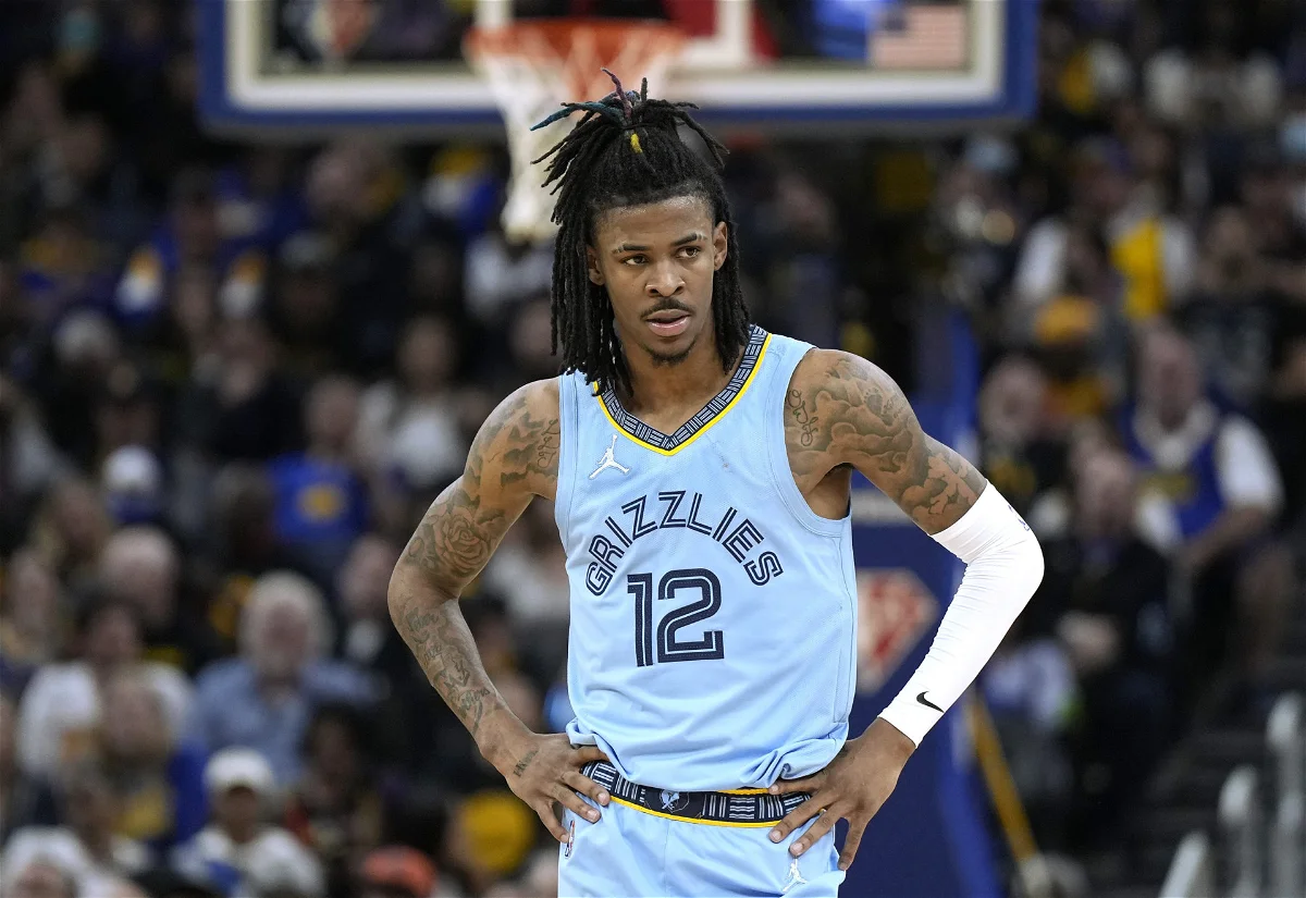 Ja Morant playing basketball for Memphis Grizzlies