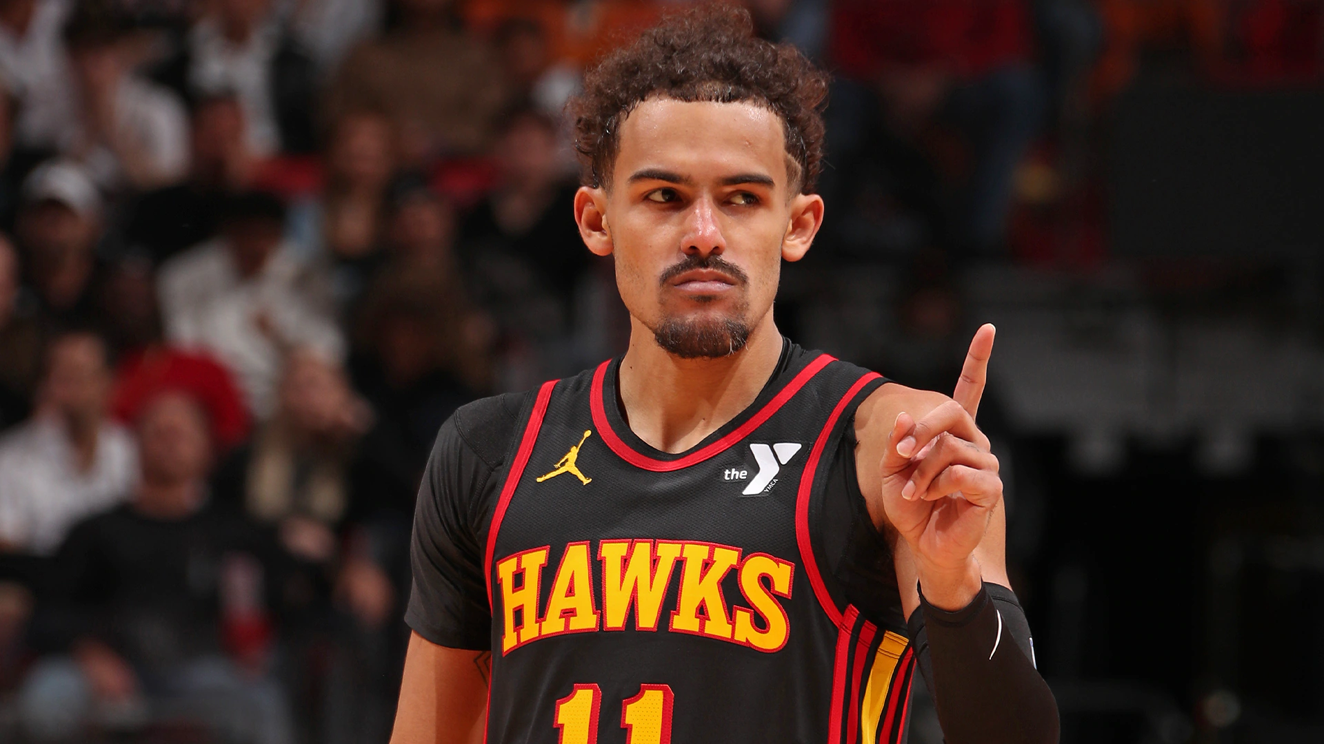 Trae Young playing basketball for Atlanta Hawks