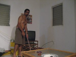 Saif cleaning home
