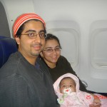 Hibah, Saif and Tannu at the plane