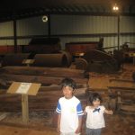 Children visiting Cornish pump and mining